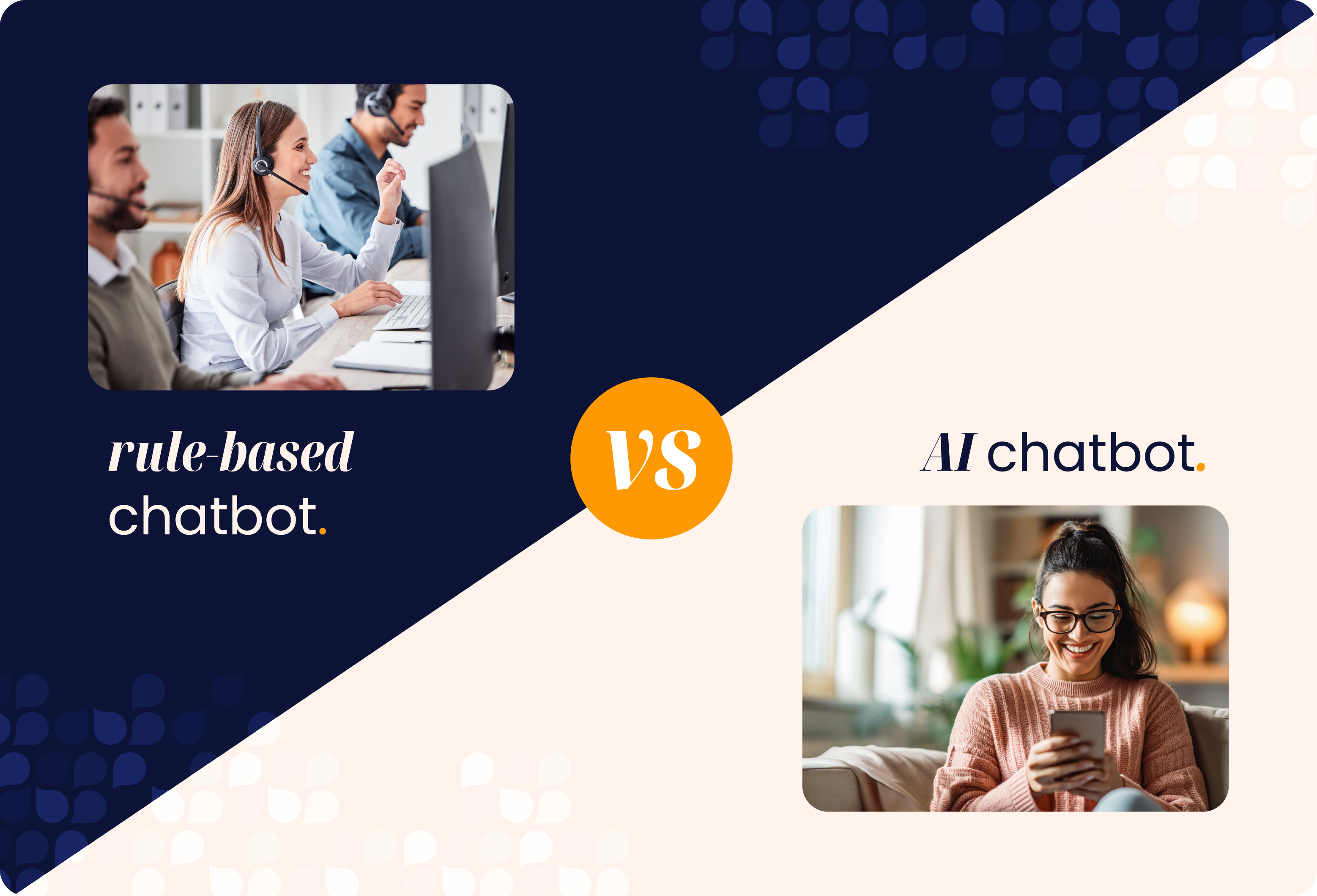 Rule-based chatbot vs AI chatbot